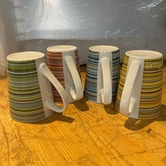 【引取り限定】セリアマグカップ4色セット/中古品の画像