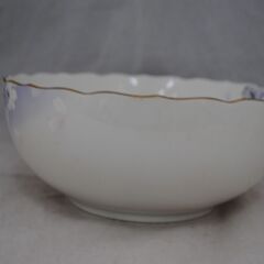 [1709] 宇野 千代 桜柄 紫 ボウル盛鉢19cm 大鉢 陶器 花柄の画像