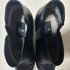 LANVIN ランバン　黒 レザー ブーツ グラデーション中ヒール　24㎝の画像