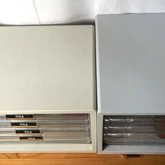 【B404】レターケース/2個セット/デスクキャビネット/収納/4段/書類棚/中古の画像