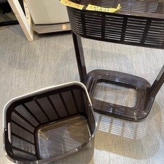 【ブラウン】【ランドリーバスケット】クリーニング済み【管理番号1113】野の画像