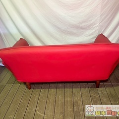 【A140】2人掛け カウチソファ 合皮　在庫2点の画像