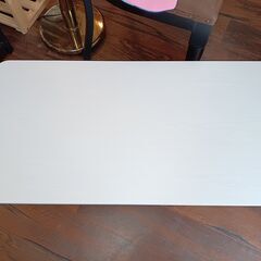 折りたたみテーブル　白　ホワイト　木目調　スリーアイ　折り畳み　ローテーブル　サイズ（約）幅80×奥40×高35　　■近隣配送無料 買取GO‼　栄和店の画像