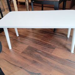 折りたたみテーブル　白　ホワイト　木目調　スリーアイ　折り畳み　ローテーブル　サイズ（約）幅80×奥40×高35　　■近隣配送無料 買取GO‼　栄和店の画像