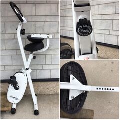 412 美品 DAIKOU エアロバイク エックスバイク DK-662H 軽量 フィットネスバイク コンパクト 電源不要モデルの画像