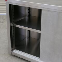 ≪zyt2554ジ≫ マルゼン ステンレス製 キャビネット作業台 幅107cm 奥行60cm 高さ85cm 戸棚/調理台/厨房/店舗/DIY 71024-09の画像