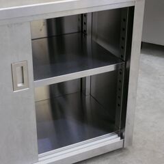 ≪zyt2554ジ≫ マルゼン ステンレス製 キャビネット作業台 幅107cm 奥行60cm 高さ85cm 戸棚/調理台/厨房/店舗/DIY 71024-09の画像