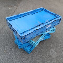 あげます　折りたたみコンテナボックス4個まとめて取りに来る方の画像