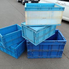 あげます　折りたたみコンテナボックス4個まとめて取りに来る方の画像