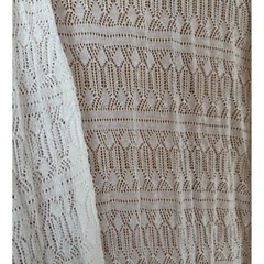 ホワイト カーディガン Lの画像