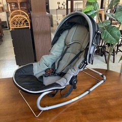 M2511-190 KATOJI ベビーバウンサー New York Beby テーブル、メリー欠品 0ヶ月〜15Kgまで ブラック キズ汚れ有りの画像