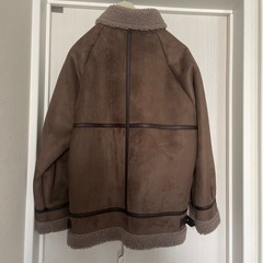 レディース　アウター　コート　もこもこ　ボア　スウェードの画像