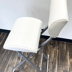 【中古品】ニトリ NITORI ハイチェア シャム WH 折りたたみチェアー カウンターチェア イス 生活家具の画像