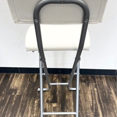 【中古品】ニトリ NITORI ハイチェア シャム WH 折りたたみチェアー カウンターチェア イス 生活家具の画像