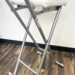 【中古品】ニトリ NITORI ハイチェア シャム WH 折りたたみチェアー カウンターチェア イス 生活家具の画像