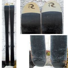 130cm ジュニア カービングスキー 2点セット　板 ロシニョール ロリータ J701 ブラウン 花 ハート柄　ビンディング チロリア SL45　☆ PayPay(ペイペイ)決済可能 ☆ 札幌市 豊平区 平岸 平岸店の画像