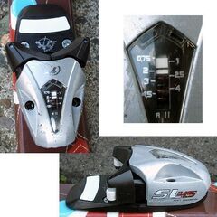 130cm ジュニア カービングスキー 2点セット　板 ロシニョール ロリータ J701 ブラウン 花 ハート柄　ビンディング チロリア SL45　☆ PayPay(ペイペイ)決済可能 ☆ 札幌市 豊平区 平岸 平岸店の画像