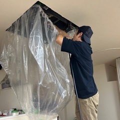天井エアコン　壁掛けエアコンクリーニング