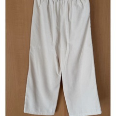 コーデュロイ アイボリー ガウチョパンツ Lの画像