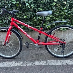 子供用自転車 レッド キッズバイク 24の画像