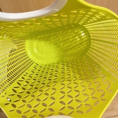 ⭕️レトロ風 カゴ グリーンの画像