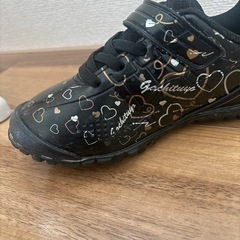 asahi アサヒ　スニーカー　黒　女の子　 17cm EE  ガチ強の画像