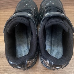 asahi アサヒ　スニーカー　黒　女の子　 17cm EE  ガチ強の画像