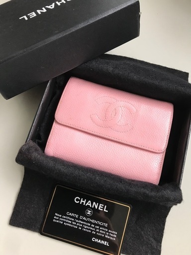 CHANEL シャネル 3つ折り 財布 キャビアスキン