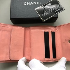 CHANEL シャネル 3つ折り 財布 キャビアスキンの画像
