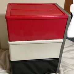重ねる 収納ボックス  3段 押入れケース   全32.5✖️47✖️h62.6cmの画像
