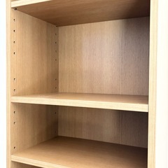 上段引き出し付き 高さ調整可能 5段棚 木材棚 ラック の画像