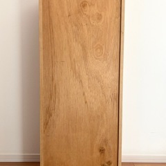 上段引き出し付き 高さ調整可能 5段棚 木材棚 ラック の画像