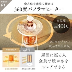 定価17,600円→8,000円【電気ヒーター NUKUREA】暖房器具・ NIPLUX の画像