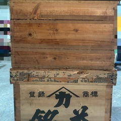木箱 茶箱 2個セット 昭和レトロ アンティークの画像