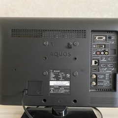 SHARP AQUOS 液晶テレビ　2012年製19V型の画像