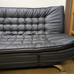 ニトリ 傷・汚れに強い合成皮革 ソファベッドの画像