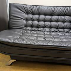 ニトリ 傷・汚れに強い合成皮革 ソファベッドの画像