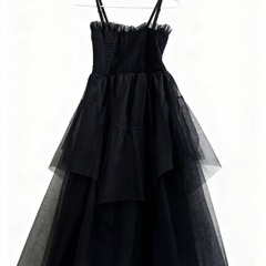 フレンチレトロ風 キャミソールメッシュワンピースセットアップ ジャケット付き　試着のみの画像