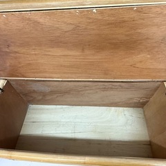 美原店 ラタン製 籐家具 背もたれ付き 収納 ベンチ レトロ の画像