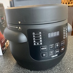 A2511-191 TAISHI 電気圧力鍋 TPC-190 ブラック 2020年製 1台7役 3合炊き 中古美品の画像