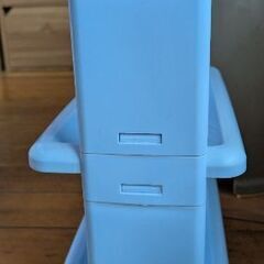 風呂用ラック　3段　中古　ライトブルー　無料の画像