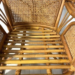 ラタン　椅子　籐の画像