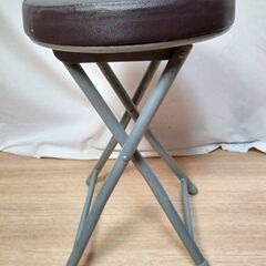 【B407】フォールディングチェアー　折り畳み式　簡易椅子　高さ47㎝の画像