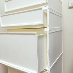 ニトリ　無印良品　収納　棚　引き出し　白の画像