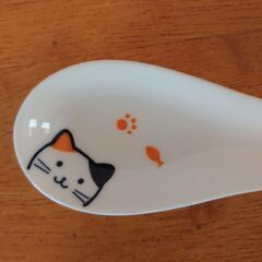 みけねこレンゲ  2本  鍋  猫グッズ  田中箸店  未使用の画像