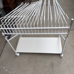 山善キャスター付スラックスハンガーの画像