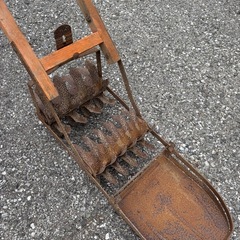 古民具　古農機具　除草機　水田除草機手押しの画像