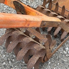 古民具　古農機具　除草機　水田除草機手押しの画像