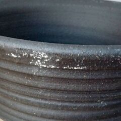 【B410】傘立て　陶器製　擦れあり　高さ43㎝　現状品の画像