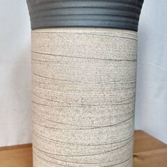 【B410】傘立て　陶器製　擦れあり　高さ43㎝　現状品の画像